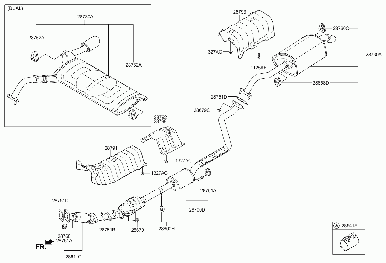 Hyundai 28751-1M100 - Уплътнение, изпускателни тръби vvparts.bg