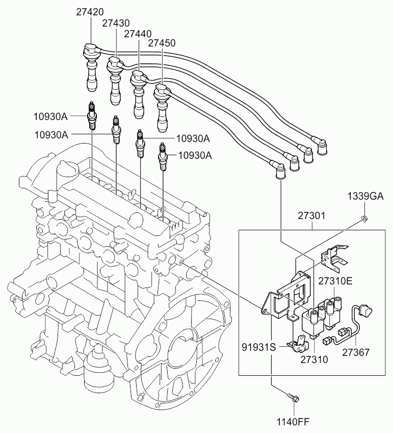 Hyundai 18844-10060 - Запалителна свещ vvparts.bg