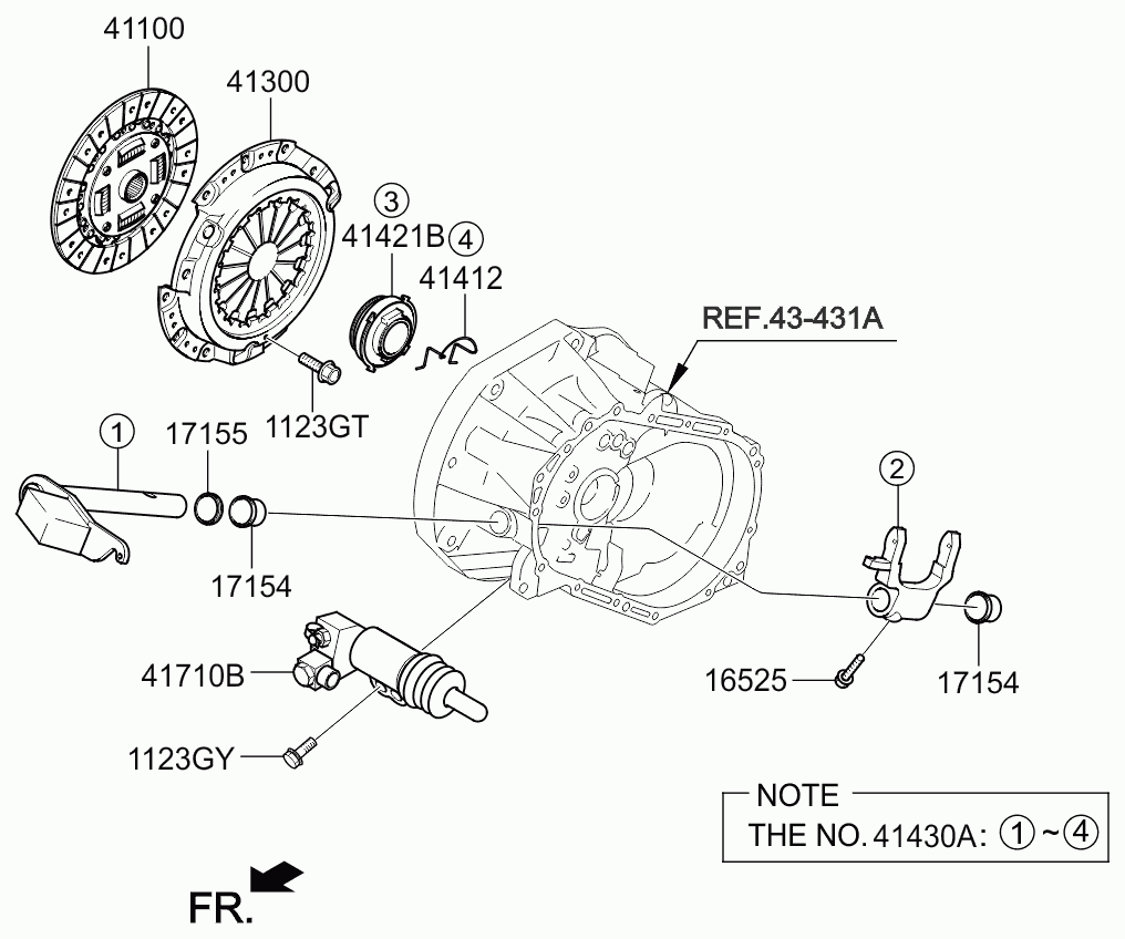 Hyundai 41300-02710 - Притискателен диск vvparts.bg