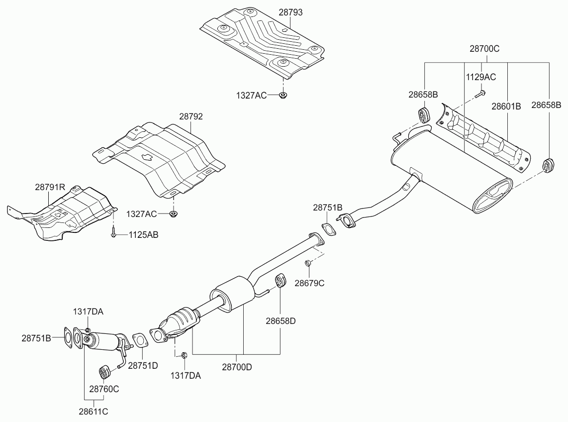 KIA 28610-2Y500 - Катализатор vvparts.bg