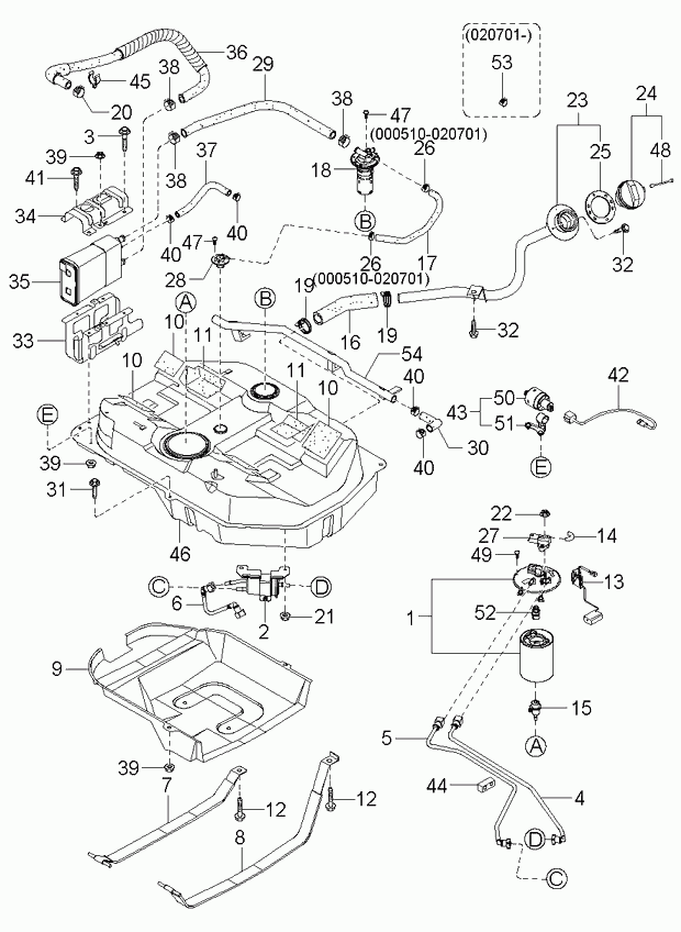 Hyundai 0K32A-20-490 - Горивен филтър vvparts.bg