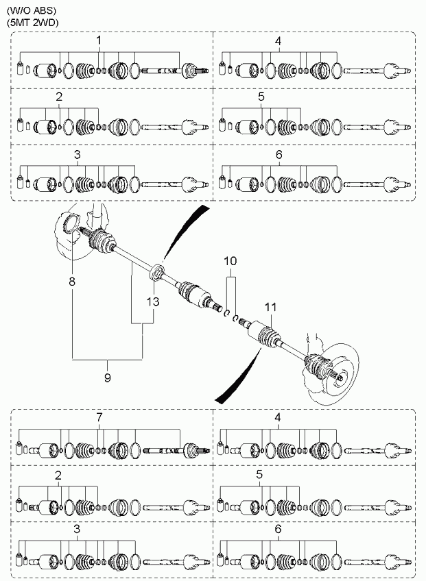 Hyundai 0K30D-22-530 - Маншон, полуоска vvparts.bg