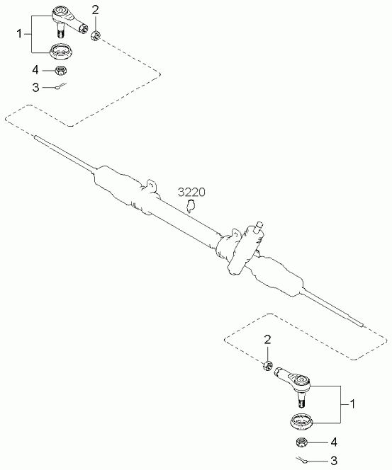 KIA MDX50-32-280 - Накрайник на напречна кормилна щанга vvparts.bg