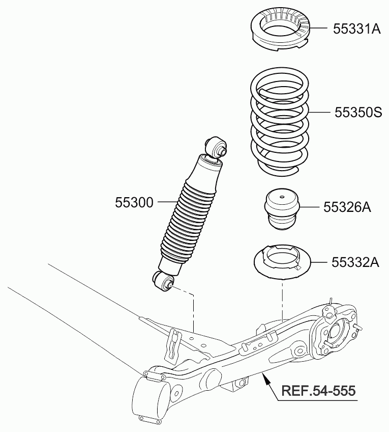 KIA 55300-4L002 - Амортисьор vvparts.bg