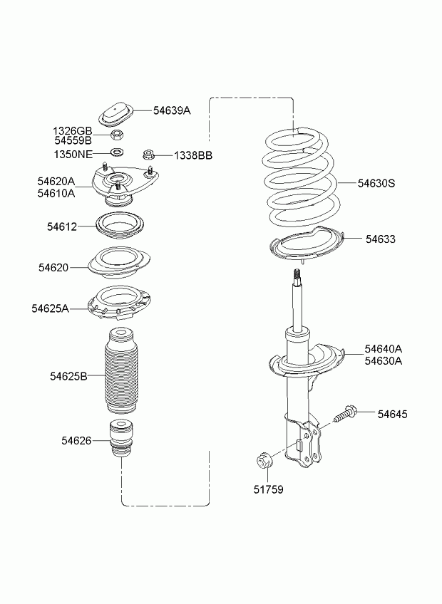 KIA 54610-1G550 - Тампон на макферсън vvparts.bg