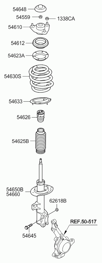 Hyundai 54612-3R000 - Тампон на макферсън vvparts.bg