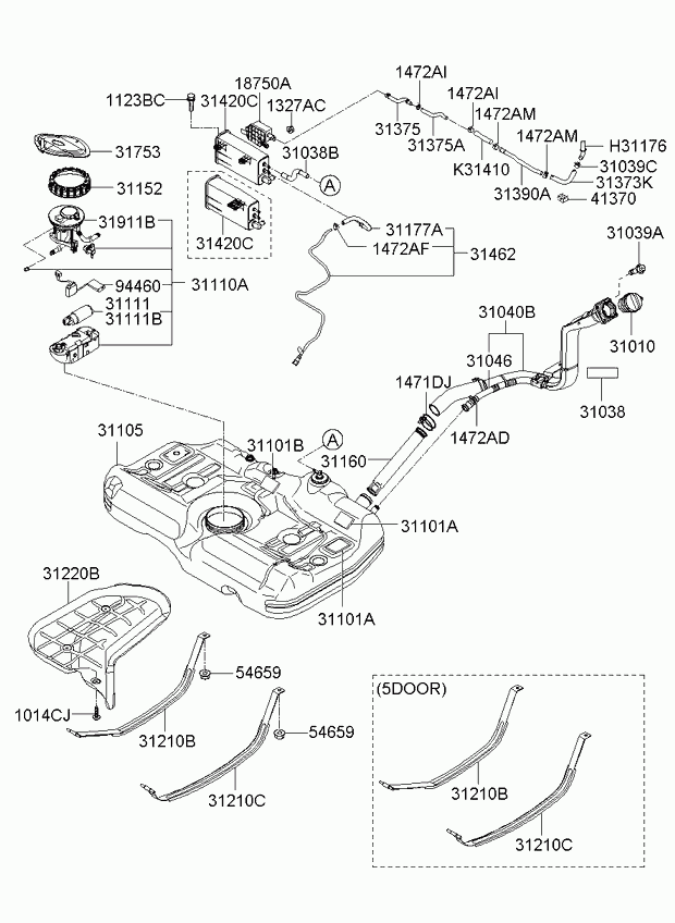 KIA 31111 1E000 - Горивна помпа vvparts.bg