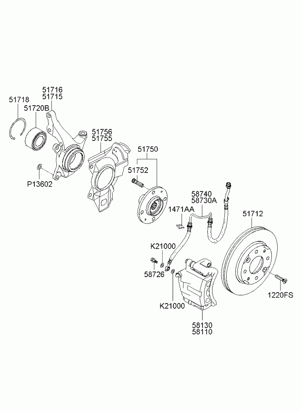 Hyundai 51718-2D010 - Комплект колесен лагер vvparts.bg