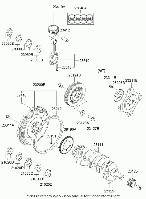 KIA 2312125000 - Комплект ангренажна верига vvparts.bg