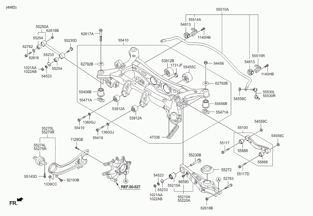 KIA 552532W100 - Тампон, носач vvparts.bg