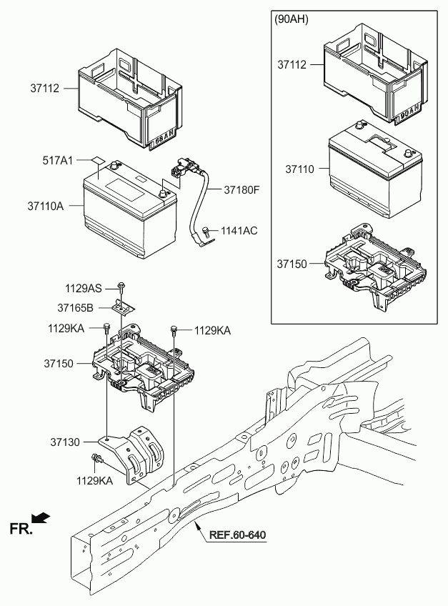 Hyundai 371102P540 - Стартов акумулатор vvparts.bg