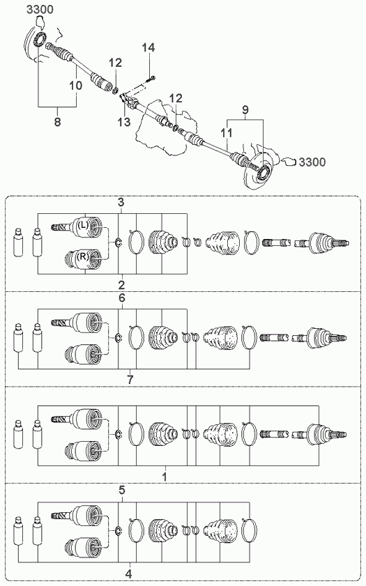 KIA 0K9A4-22-530 - Маншон, полуоска vvparts.bg