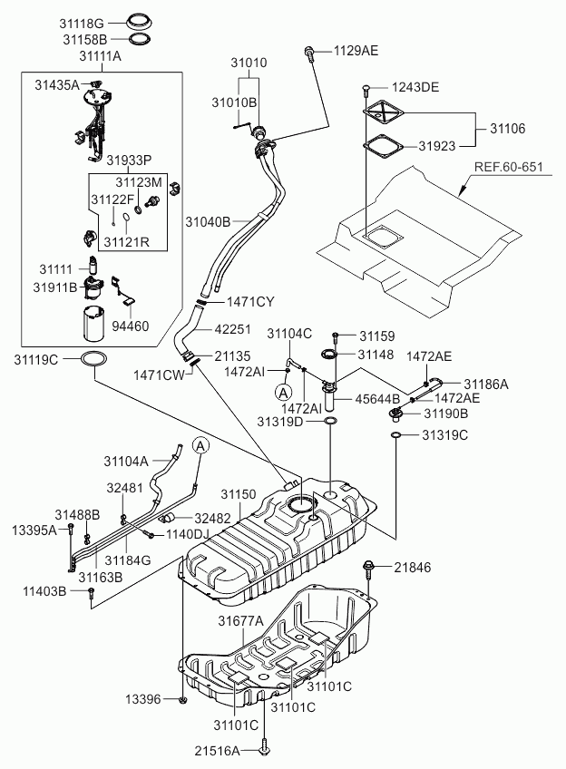 Hyundai 311113L000 - Горивна помпа vvparts.bg