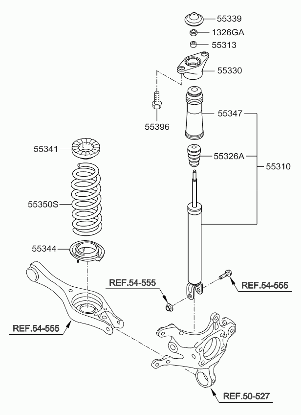 KIA 55310-1H002 - Амортисьор vvparts.bg