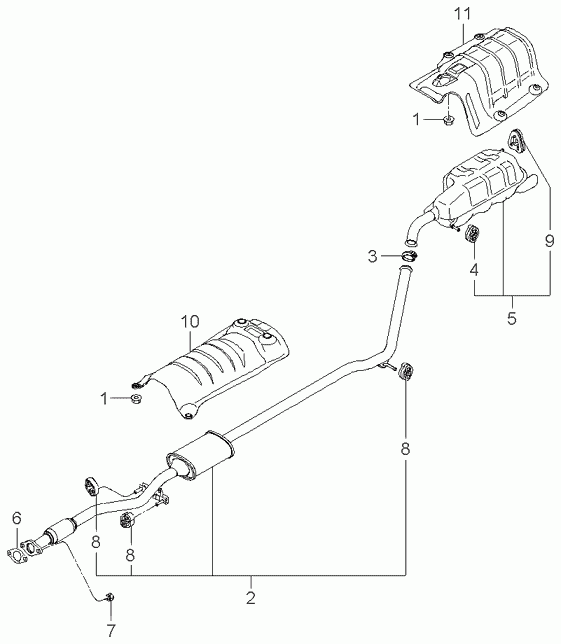 KIA 28751-07000 - Уплътнение, изпускателни тръби vvparts.bg