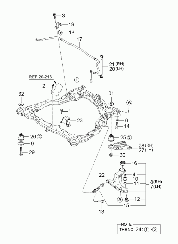 KIA 54500-2F001* - Носач, окачване на колелата vvparts.bg