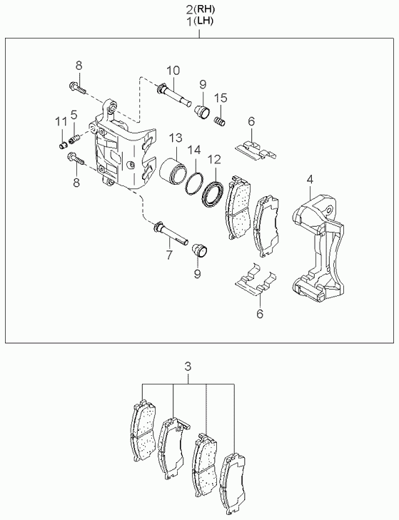 Hyundai 0K2JA3328ZA - Комплект спирачно феродо, дискови спирачки vvparts.bg