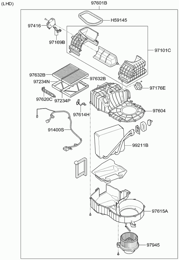 KIA 971332E910 - Филтър купе (поленов филтър) vvparts.bg