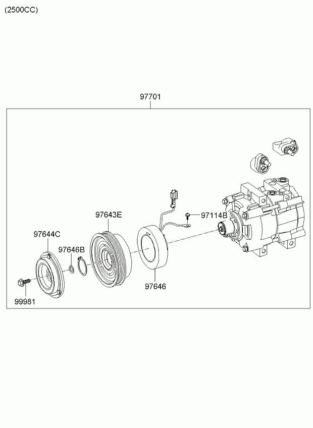 KIA 97701-3E050 - Компресор, климатизация vvparts.bg