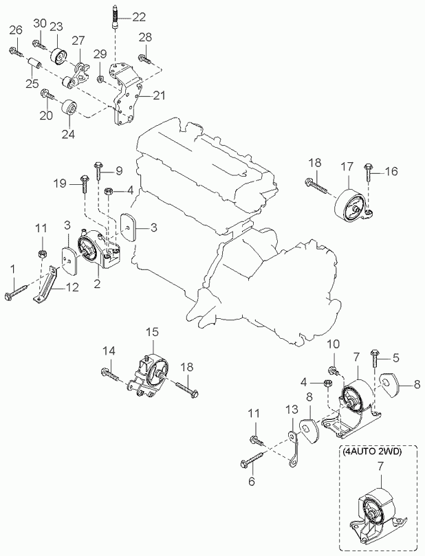 Mitsubishi 2481038001 - Ремъчен обтегач, ангренаж vvparts.bg