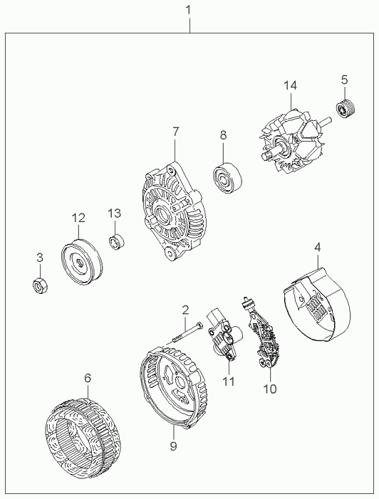 Hyundai 0K30D-18-300 - Генератор vvparts.bg