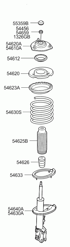 KIA 54612-2C000 - Тампон на макферсън vvparts.bg