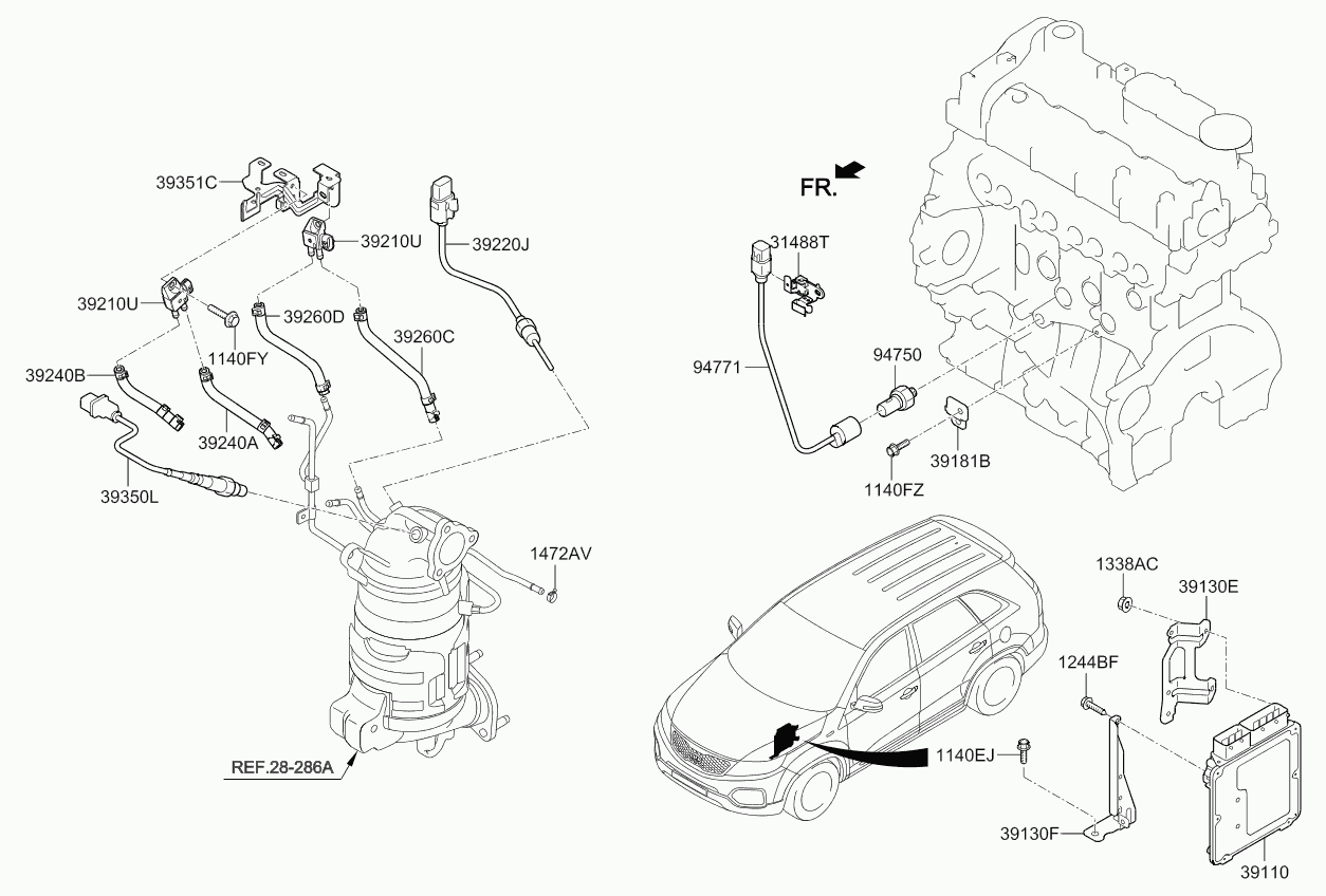 Hyundai 393502A410 - Ламбда-сонда vvparts.bg