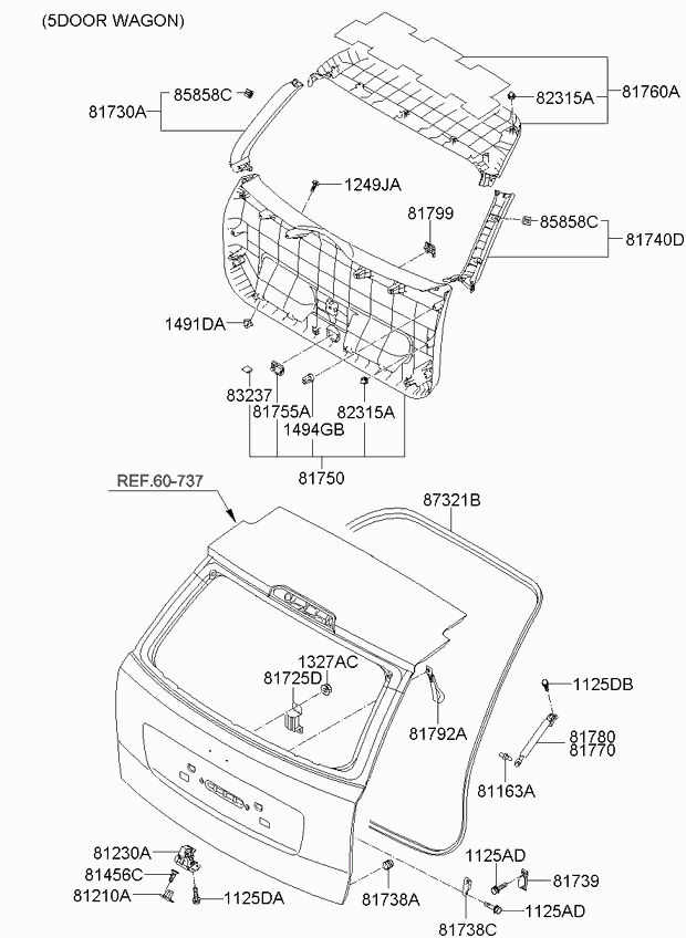 KIA 81770-1H520 - Газов амортисьор, багажно / товарно пространство vvparts.bg