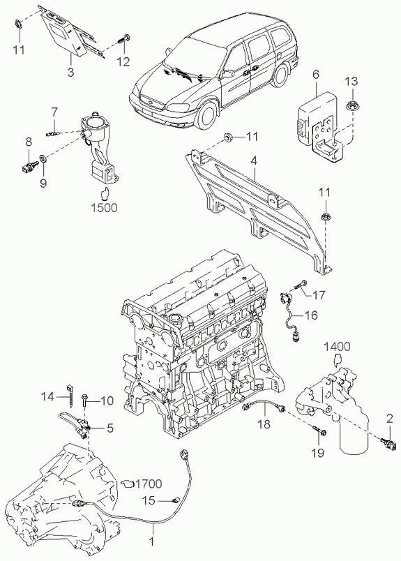 KIA 0K50F18840 - Датчик, температура на охладителната течност vvparts.bg