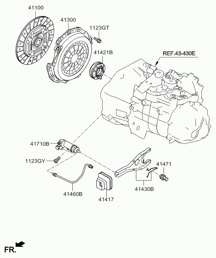 Hyundai 41100-26400 - Диск на съединителя vvparts.bg