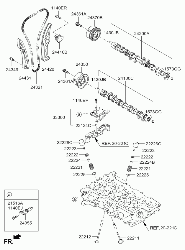 Hyundai 24350-2B600 - Дефазатор разпр. вал vvparts.bg