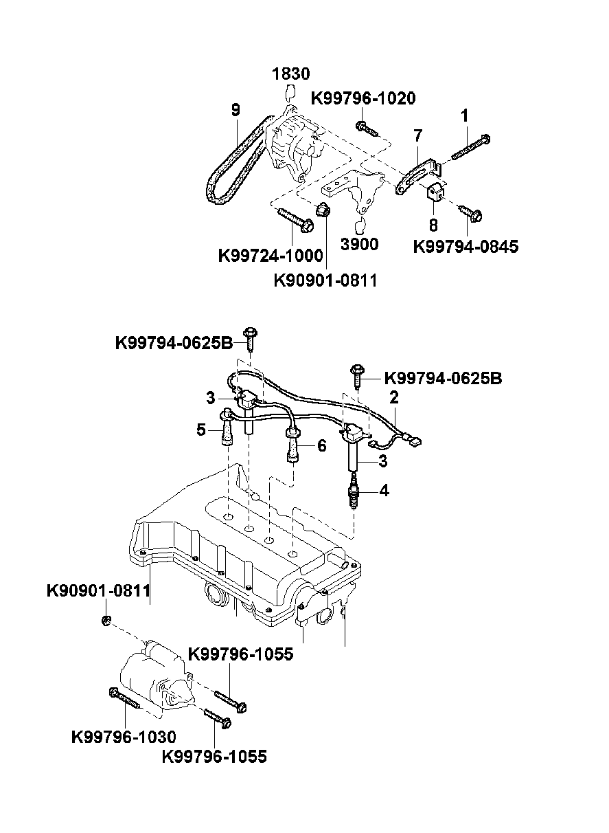 Hyundai 0K013-18-052A - Комплект запалителеи кабели vvparts.bg