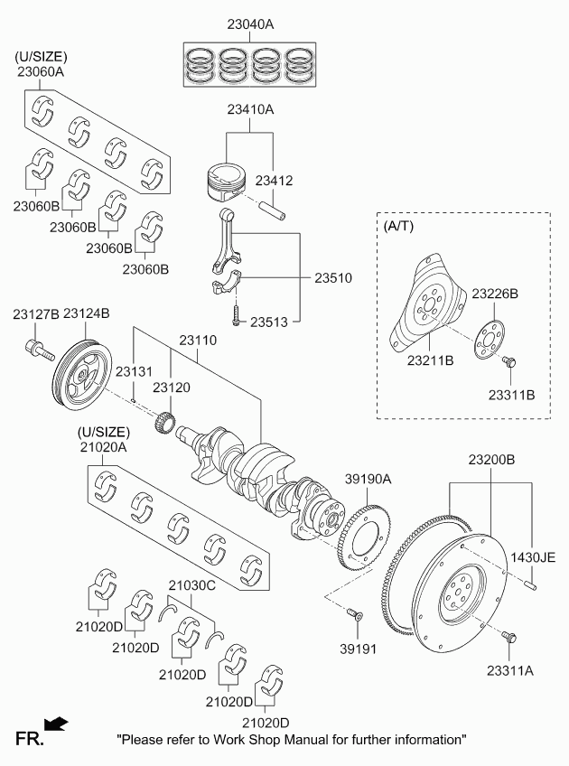 KIA 23121-2B000 - Комплект ангренажна верига vvparts.bg