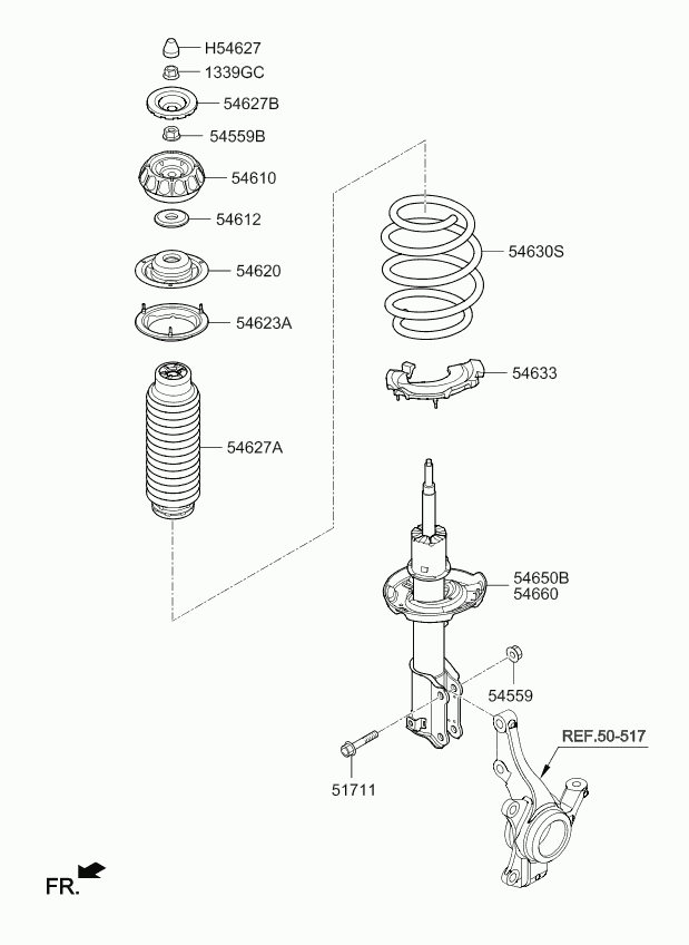 Hyundai 54611-H5000 - Тампон на макферсън vvparts.bg