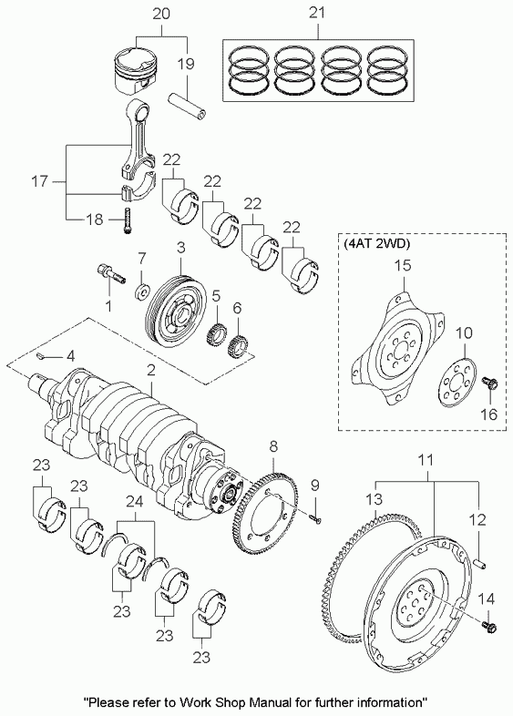 KIA 23121-25050 - Комплект ангренажна верига vvparts.bg