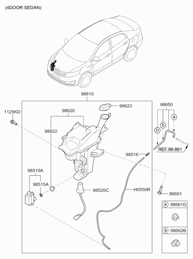 Hyundai 98510-2J000 - Водна помпа за миещо устр., почистване на стъклата vvparts.bg