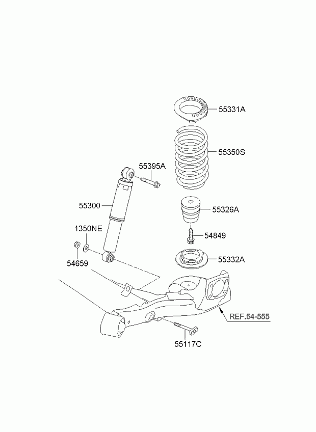 Hyundai 55300-1K000 - Амортисьор vvparts.bg