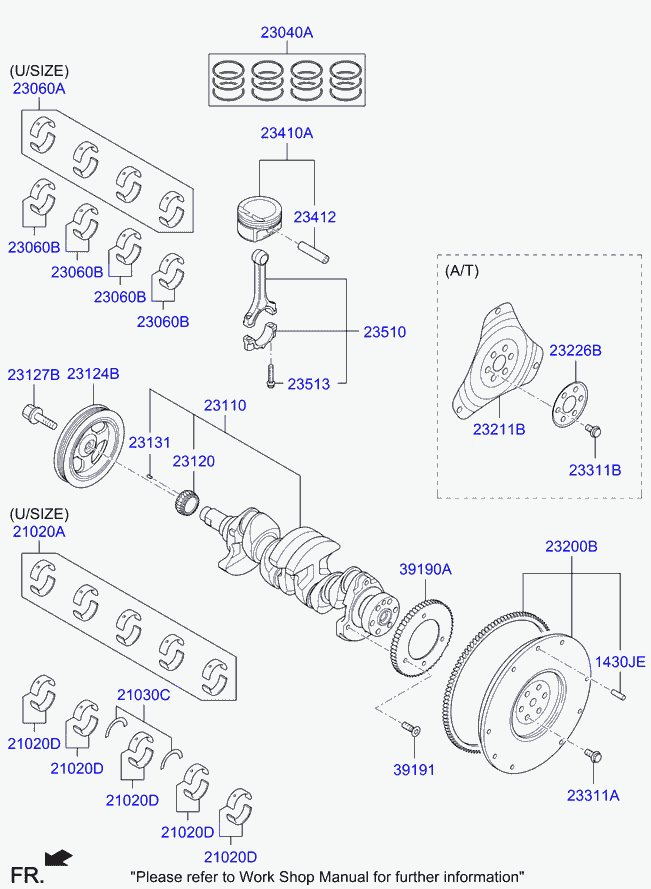 KIA 23121-2B710 - Комплект ангренажна верига vvparts.bg