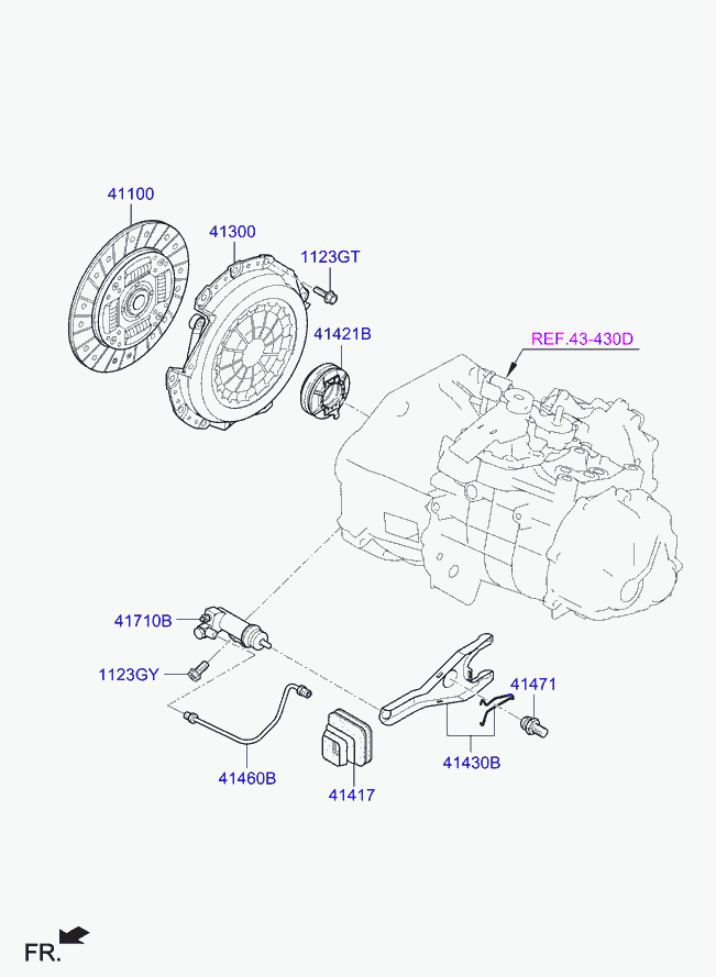 KIA 41100-26080 - Диск на съединителя vvparts.bg