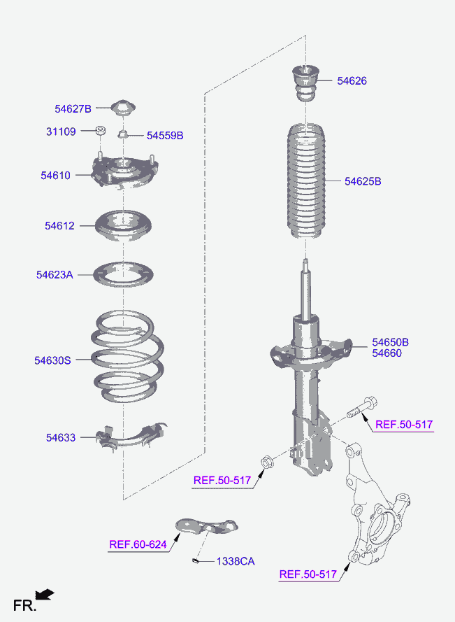 KIA 54626F2000 - Прахозащитен комплект, амортисьор vvparts.bg