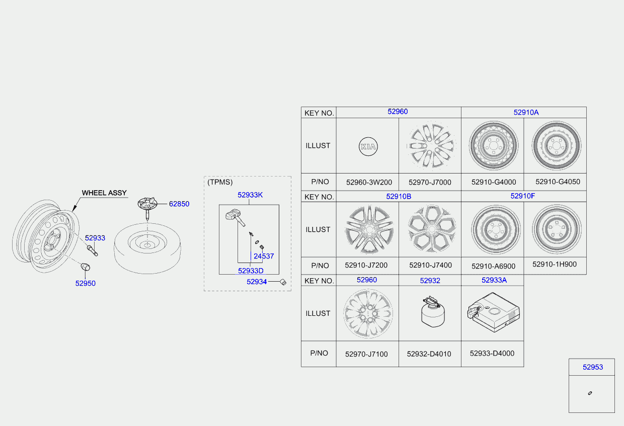 KIA 529503Y000 - Гайка на колелото vvparts.bg