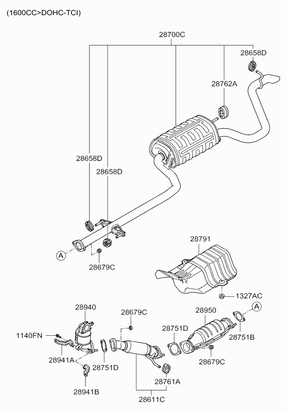 Hyundai 289402A780 - Катализатор vvparts.bg