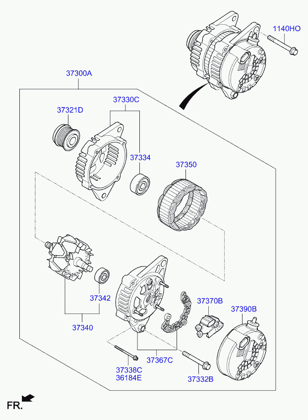 Hyundai 373002F350 - Генератор vvparts.bg