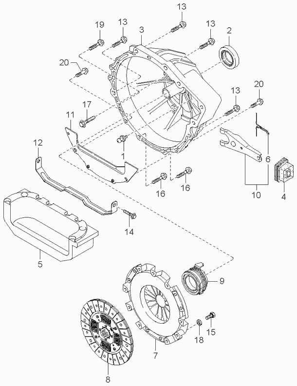 KIA 0K79A-16-410 - Притискателен диск vvparts.bg