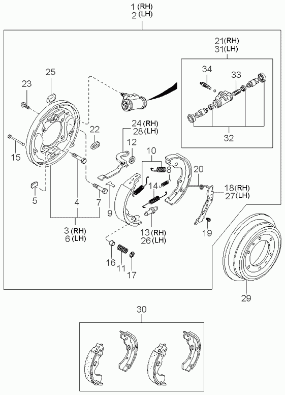 Mercury 0K72A2638Z - Комплект спирачна челюст vvparts.bg