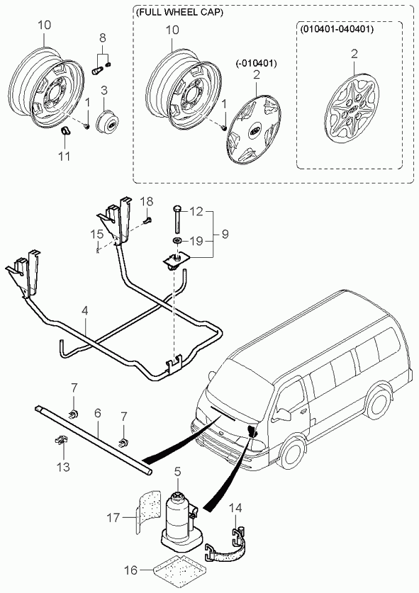 KIA 0060326161 - Гайка на колелото vvparts.bg