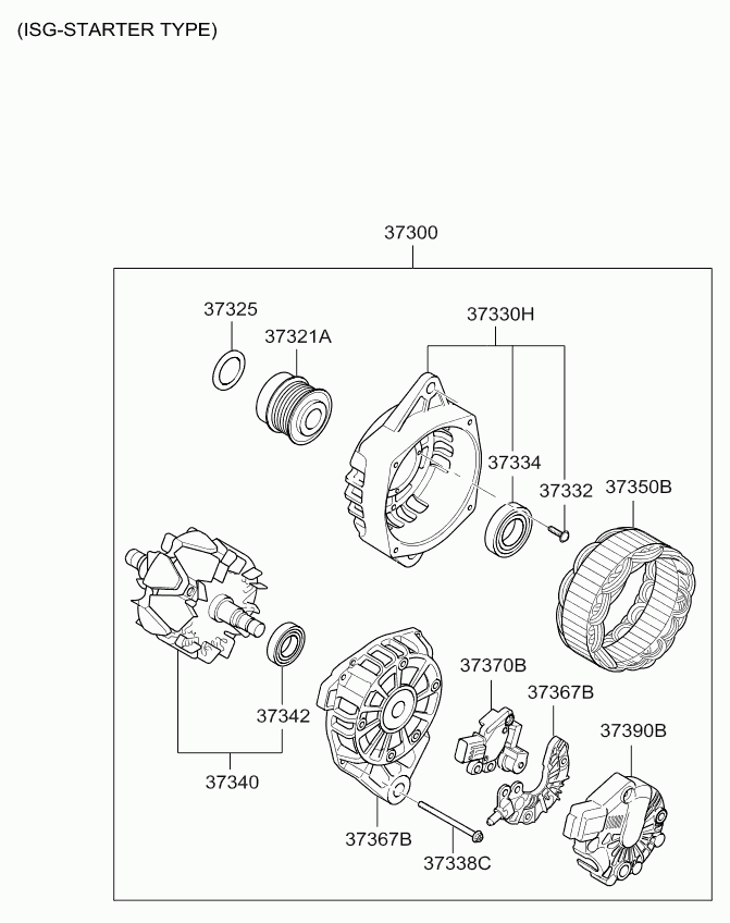 KIA 373002B150 - Генератор vvparts.bg