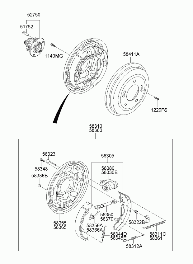 Hyundai 52750-2K000 - Комплект колесен лагер vvparts.bg