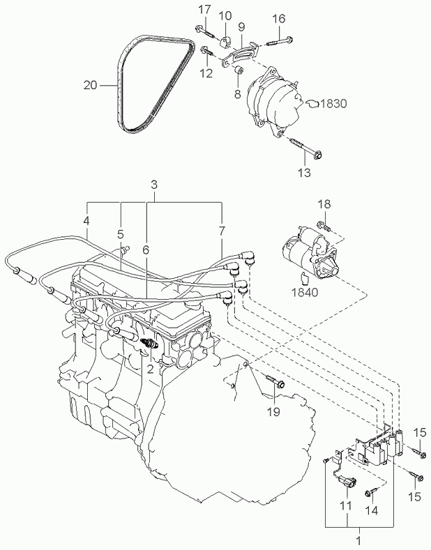 KIA 0K2A1 18110 - Запалителна свещ vvparts.bg