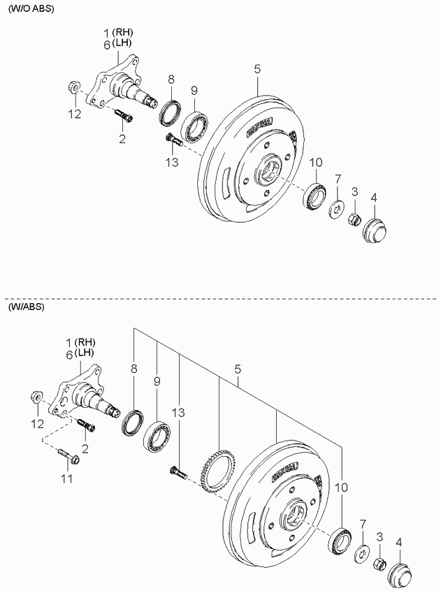 KIA MG030-26-154A - Комплект колесен лагер vvparts.bg